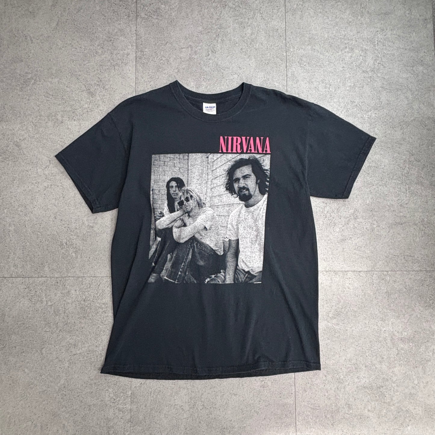 2013 NIRVANA フォトプリントTシャツ ブラック L GILDAN Heavy Cotton ニルヴァーナ バンドT/4-30