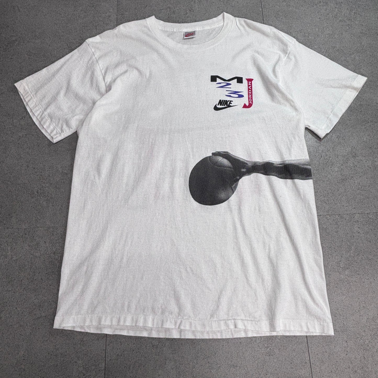 90s NIKE Michael Jordan バックプリントTシャツ USA製 XL ホワイト/7-43