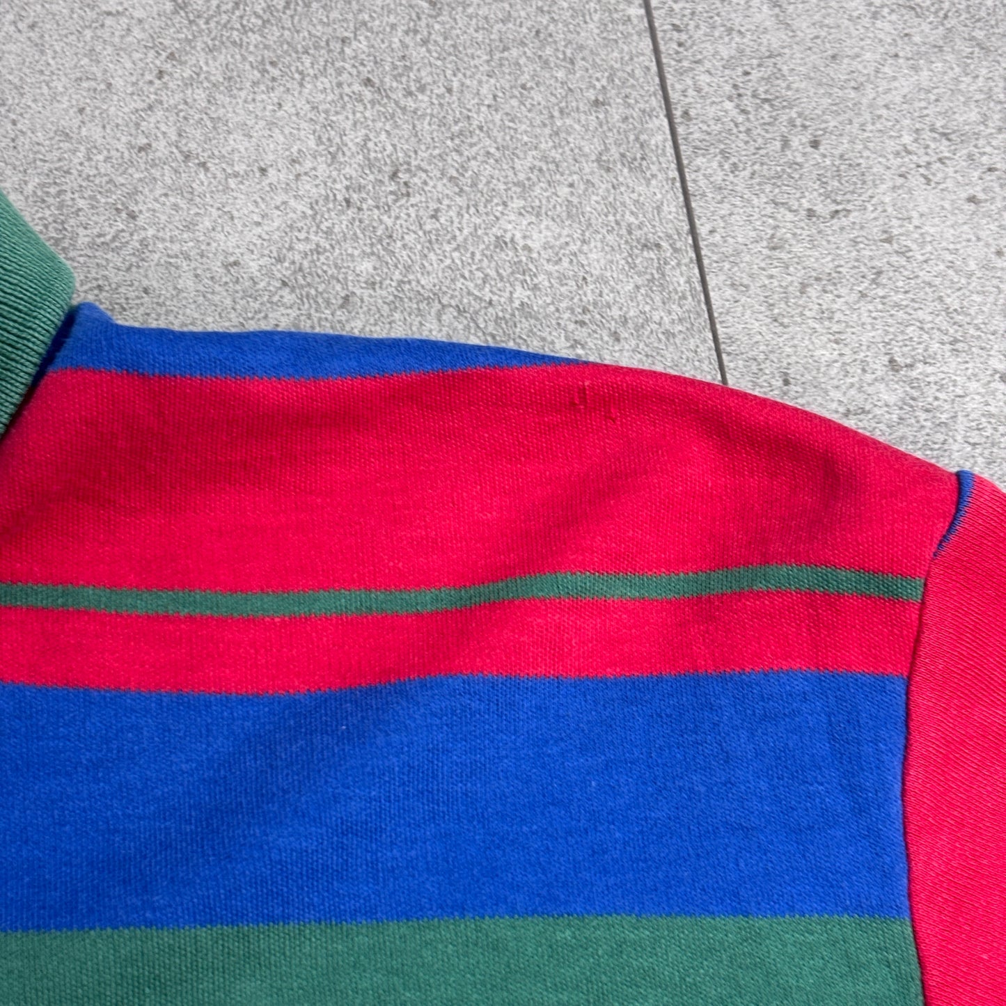 【90s Polo by Ralph Lauren ボーダーポロシャツ USA製 マルチカラー】8-22