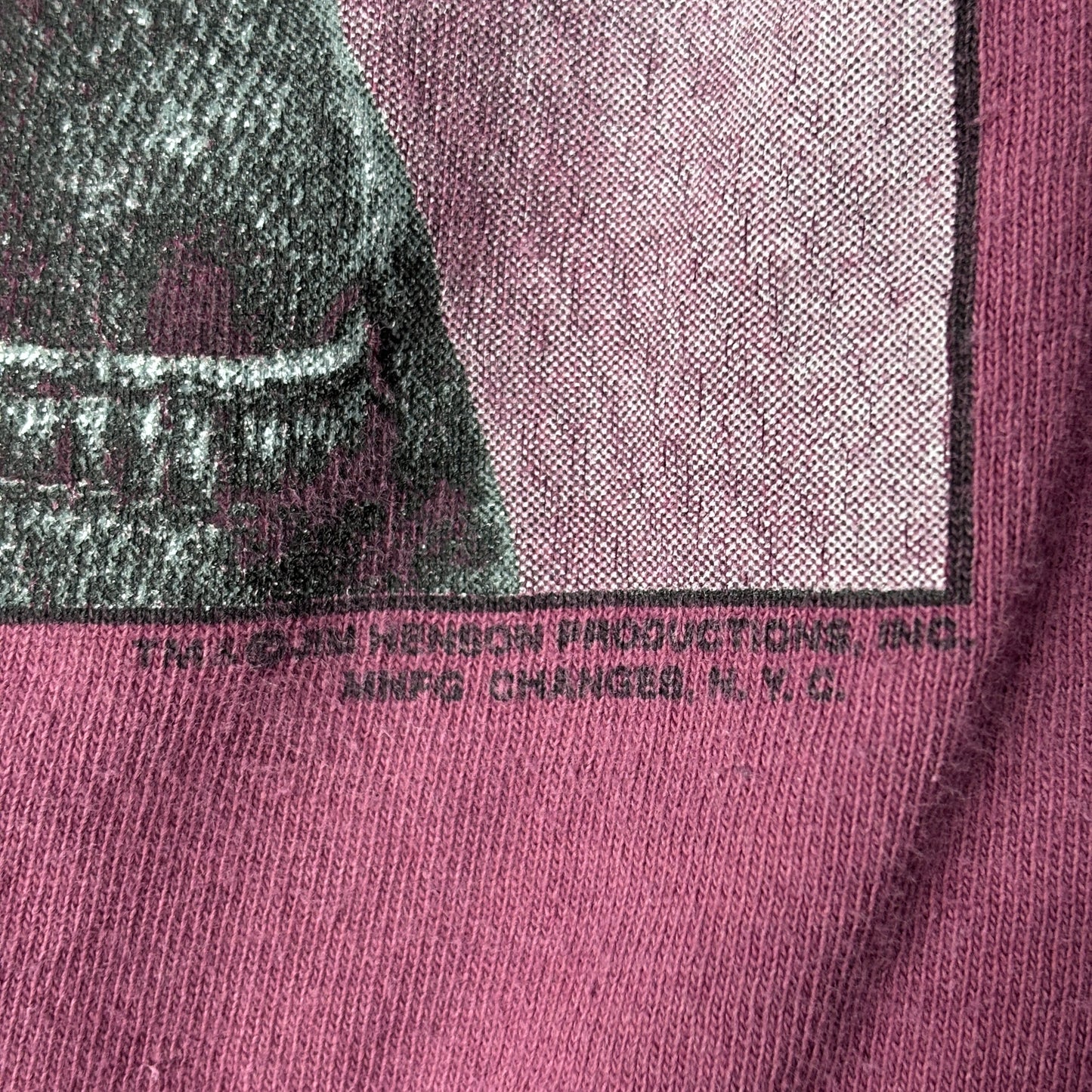 【Kermit Clein カーミット パロディ Tシャツ】くすみエンジ系 キャラクター プリントT 古着/6-8