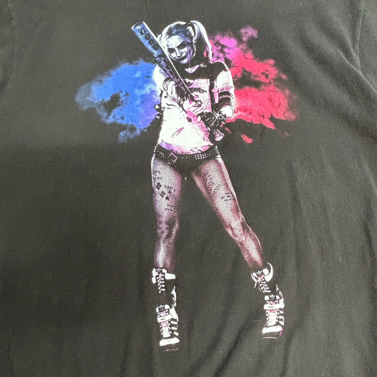 【SUICIDE SQUAD（スーサイド・スクワッド）ハーレイ・クイン プリントTシャツ】ブラック XL/7-15