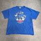 【Disneyland Resort 2004 ミッキー プリントTシャツ】ディズニーランド 2004 A WHOLE NEW WORLD 半袖 Tシャツ ブルー ディズニー 古着/7-87