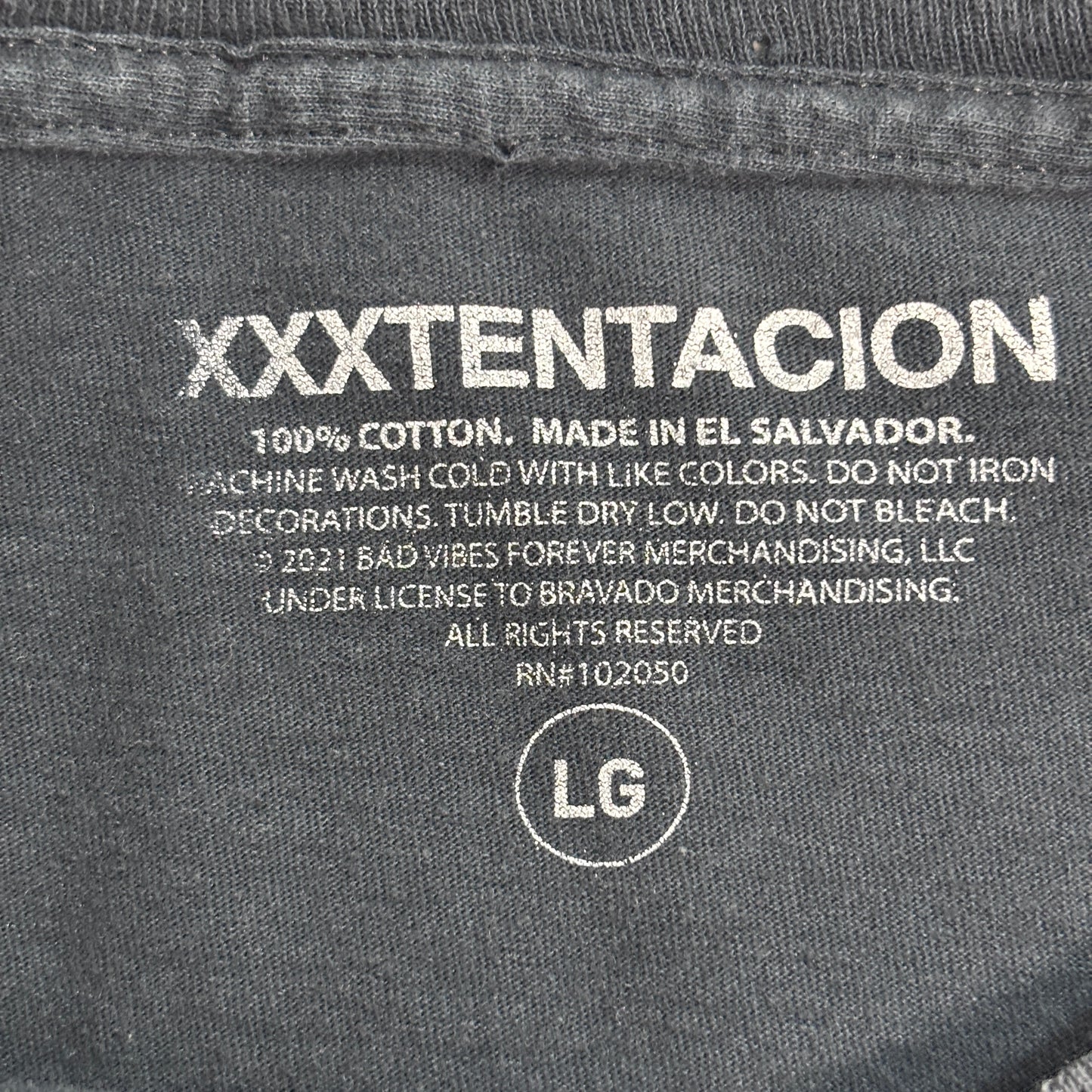 【XXXTENTACION（エックステンタシオン） フォトプリントTシャツ】ブラック/7-17