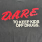 【90s D.A.R.E. “TO KEEP KIDS OFF DRUGS.” Tシャツ】Hanes XL ブラック USAファブリック アンチドラッグ 古着/8-38