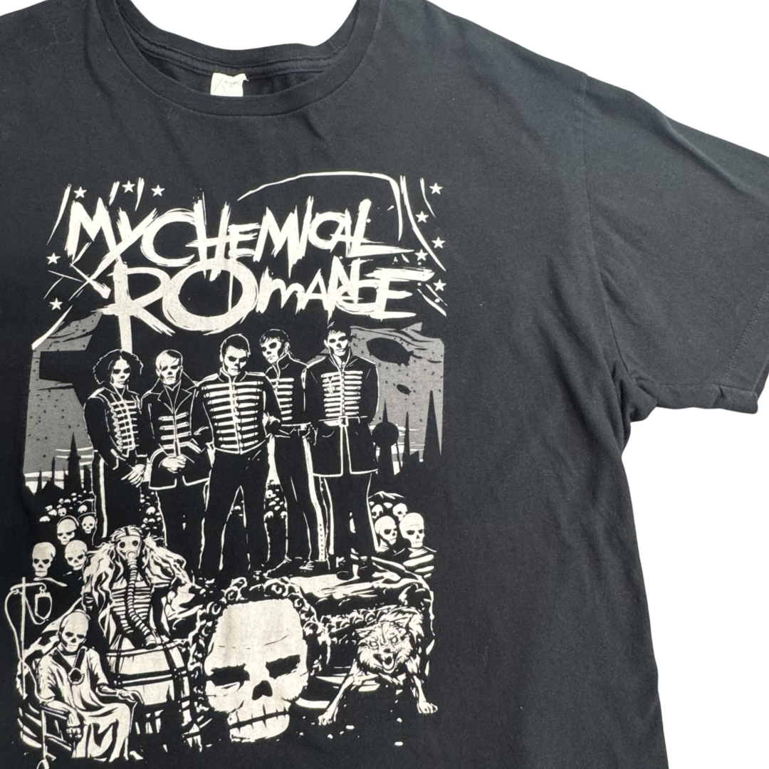 【My Chemical Romance プリントTシャツ】バンドT / ロックT / ブラック / モノトーンプリント/6-11