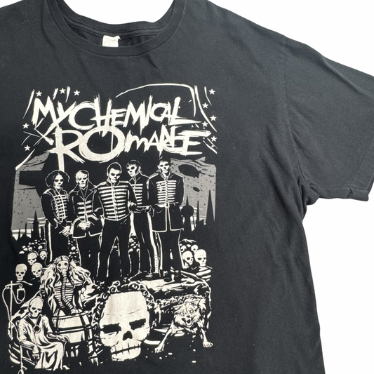 【My Chemical Romance プリントTシャツ】バンドT / ロックT / ブラック / モノトーンプリント/6-11