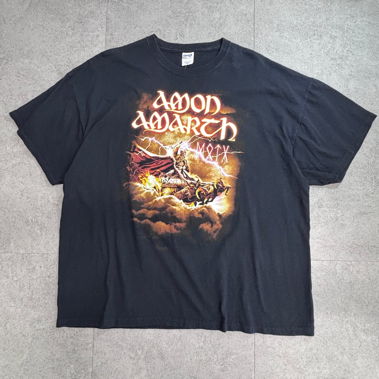 【Amon Amarth Deceiver of the Gods USA Tour 2014 バンドTシャツ】ブラック / 両面プリント / Anvilボディ / 2XL/7-1