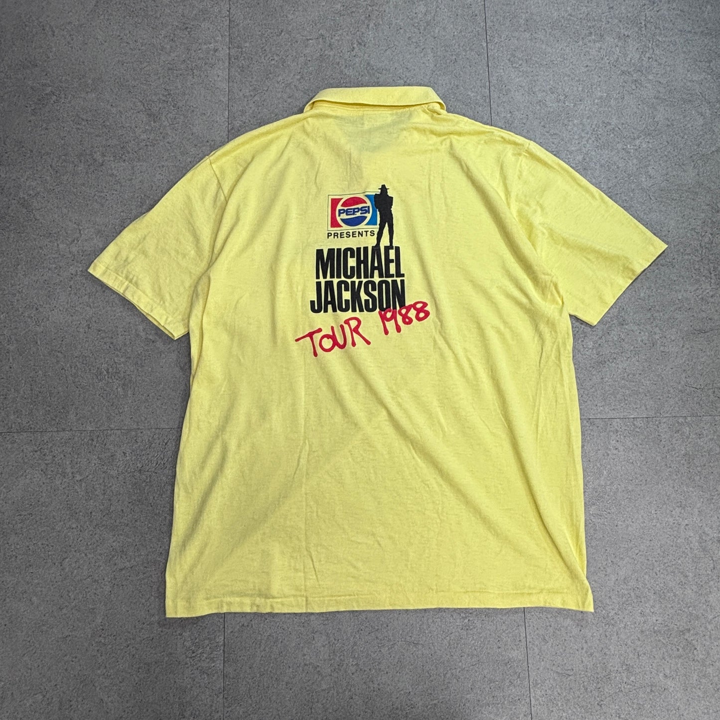 1988 Michael Jackson Tour ポロシャツ Pepsi ツアー ヴィンテージ USA製 XL/7-49
