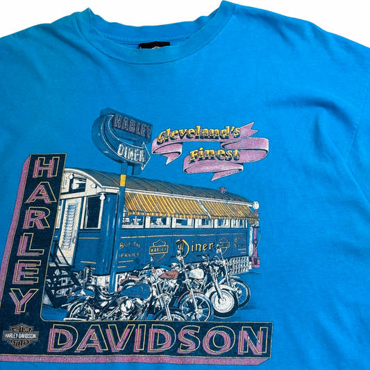 【Harley-Davidson Cleveland Ohio プリントTシャツ】South East 両面プリント USA製 XXL 古着/8-15