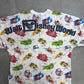Disney Spirit Jersey ウォルトディズニーワールド 総柄 ロングスリーブTシャツ M USA製 ホワイト/4-36