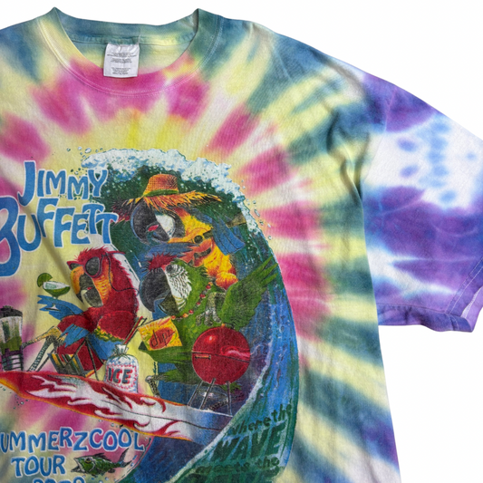 Jimmy Buffett 2009 Summerzcool Tour タイダイTシャツ バンドT ツアーT 両面プリント マルチカラー/4-10