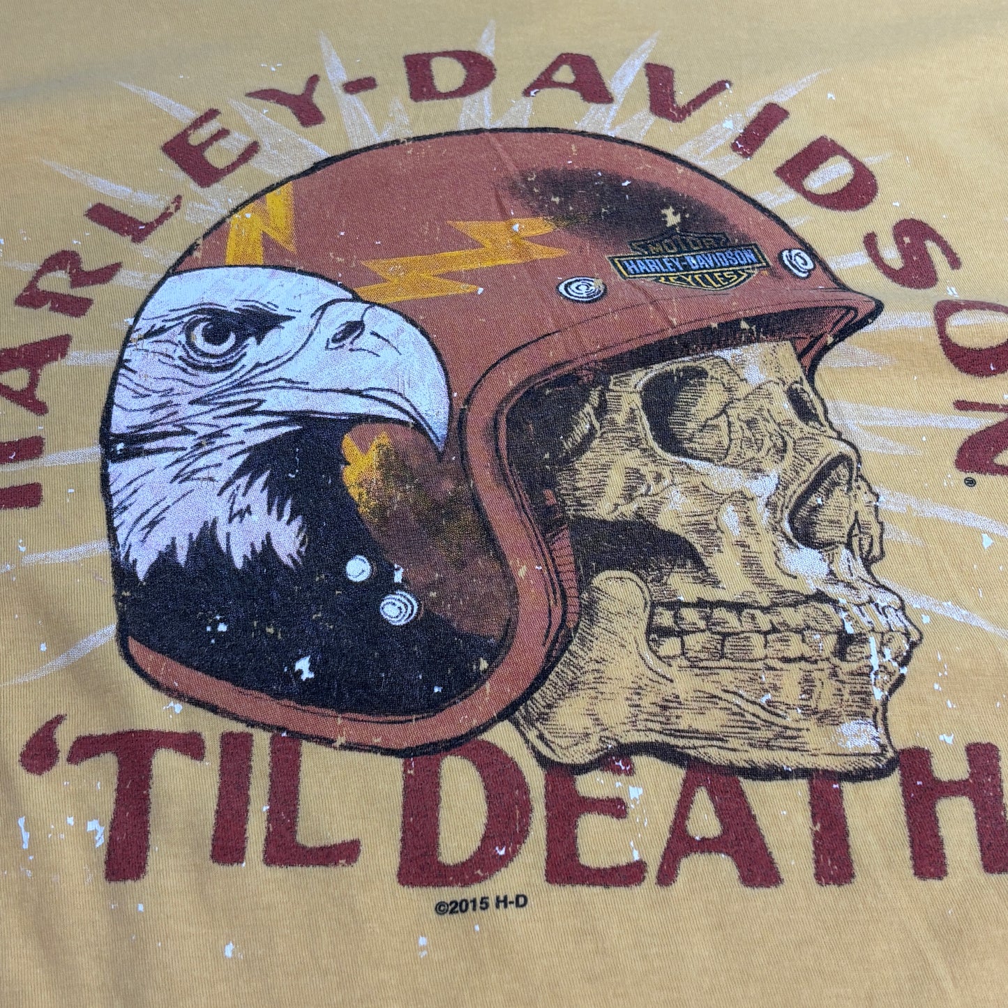 【Harley-Davidson “’TIL DEATH” スカル＆イーグル Tシャツ 2015】8-31