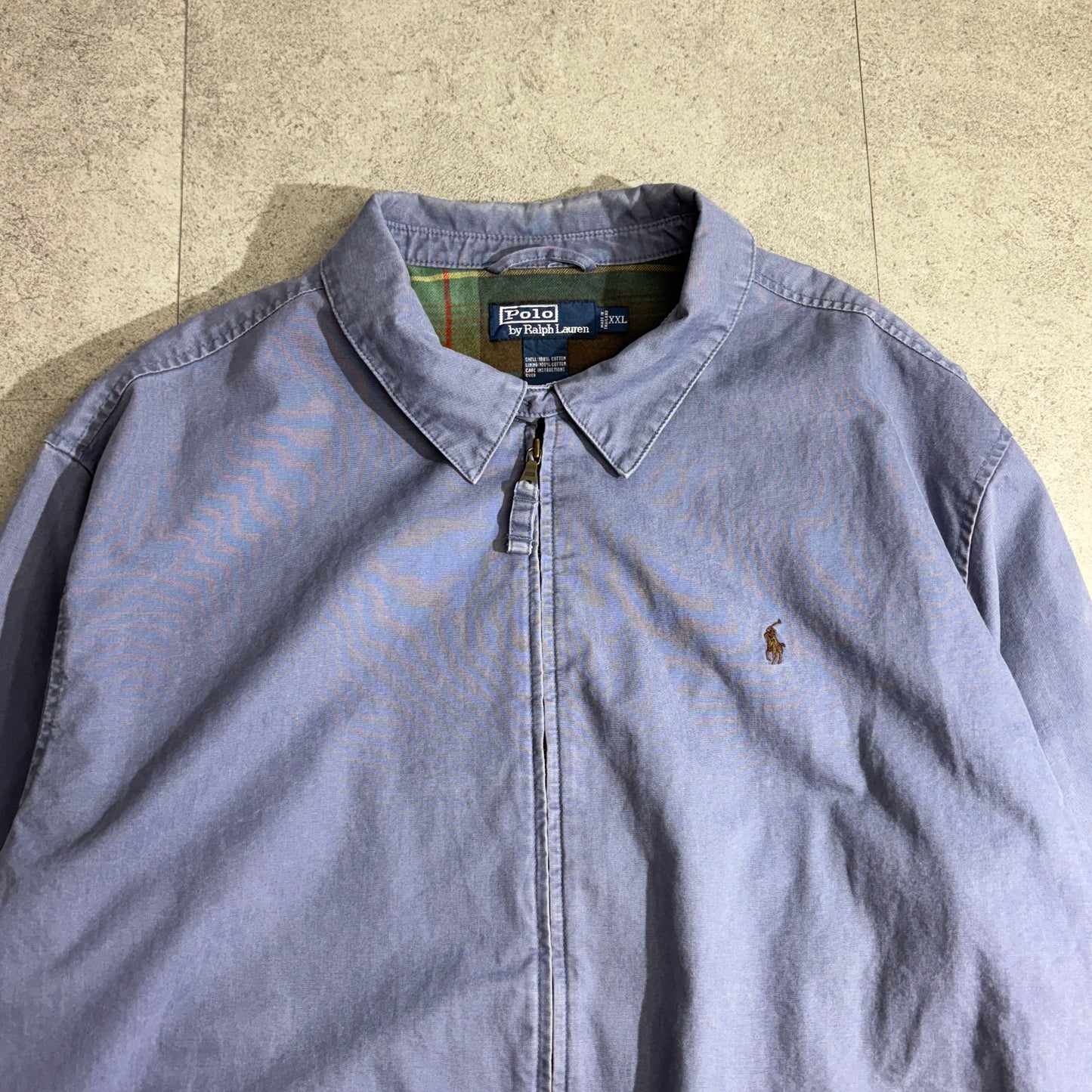 Polo by Ralph Lauren チェックライナー スウィングトップ ライトブルー XXL コットンジャケット