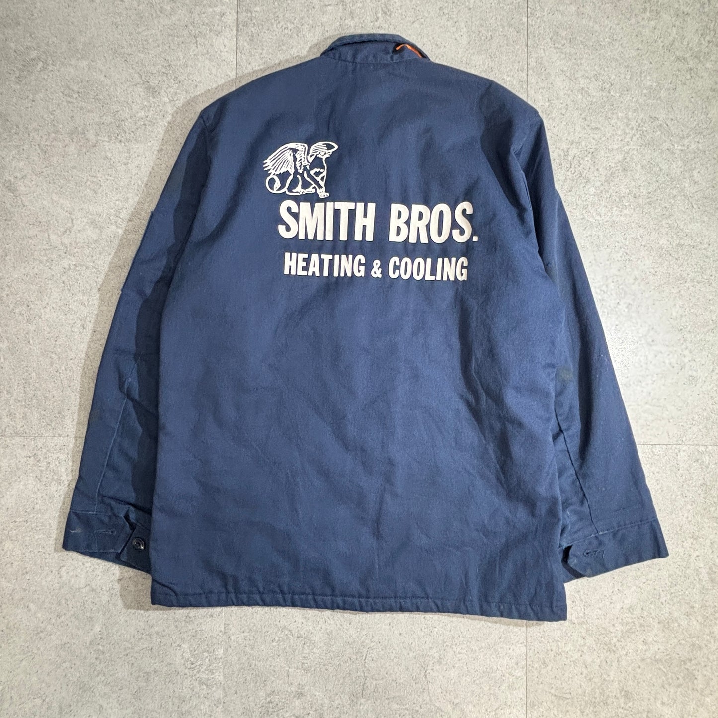 Red Kap USA製 ワークジャケット ネイビー TALONジップ Whirlpool SMITH BROS. 両面ロゴ 70s