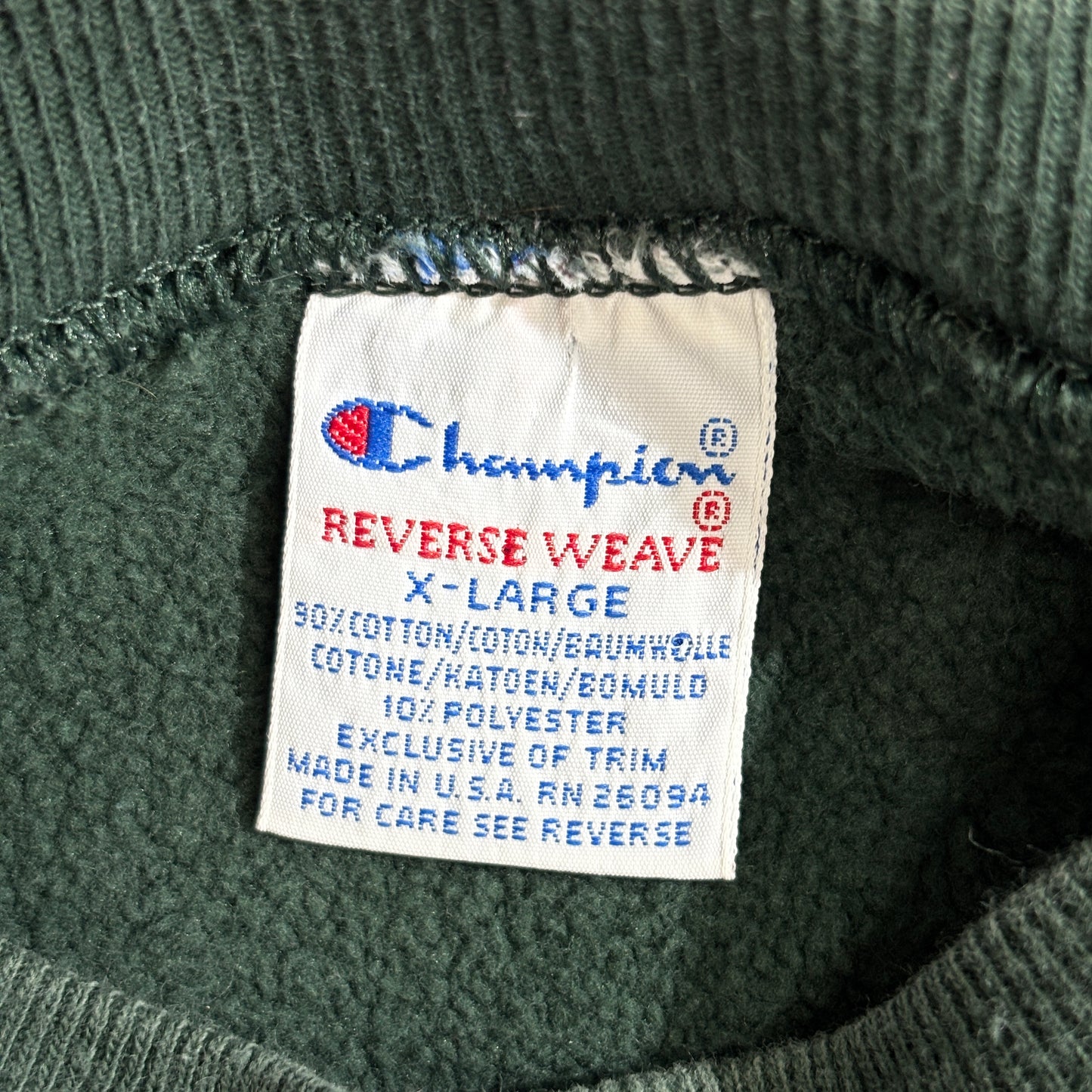 【Champion】USA製 Reverse Weave “Atlanta 1996 Olympic Games” オリンピック刺繍スウェット グリーン XL チャンピオン リバースウィーブ アメリカ製 90s 古着