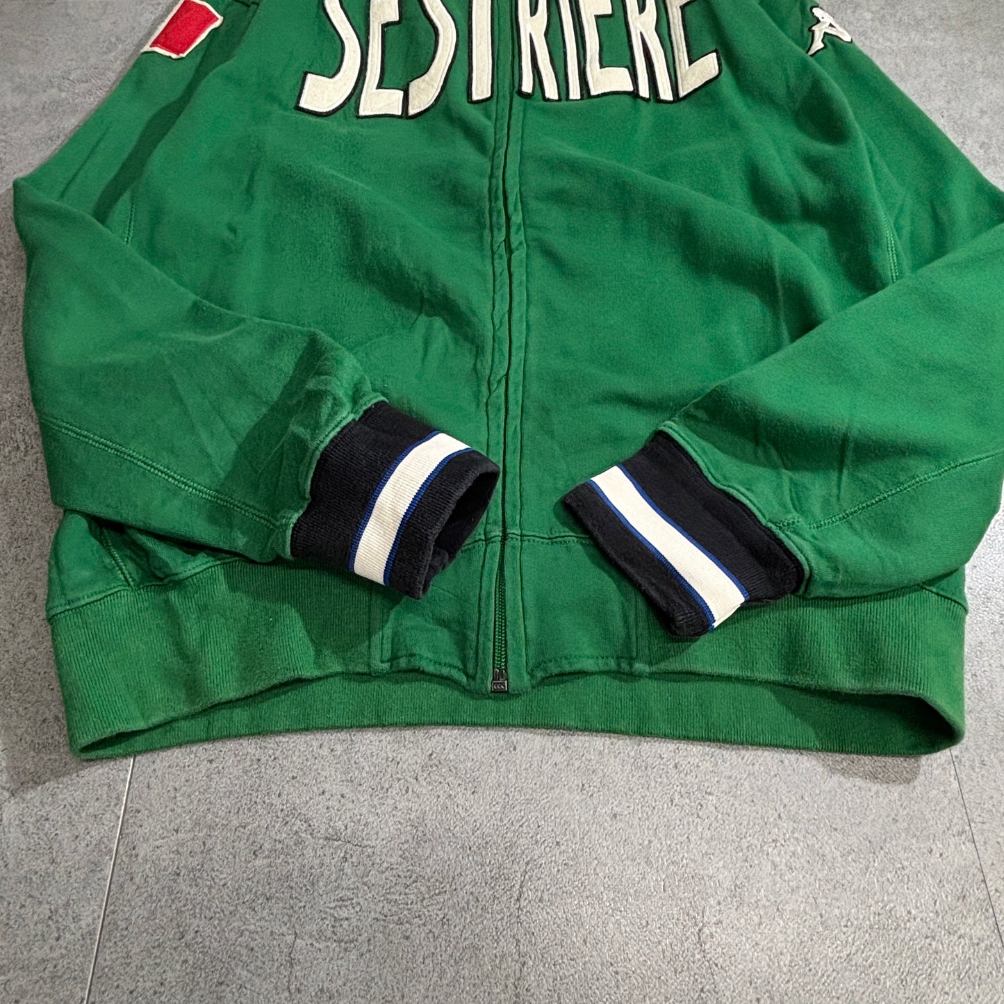Kappa トラックジャケット グリーン SESTRIERE 刺繍ロゴ イタリア代表風 ポルトガル製 2000s