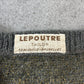 LEPOUTRE TAILOR “Golf Scene” アートニット セーター グレー 80s–90s/ ベルギー ブリュッセルタグ ウール調 ジャカード ゴルフ柄 Vintage