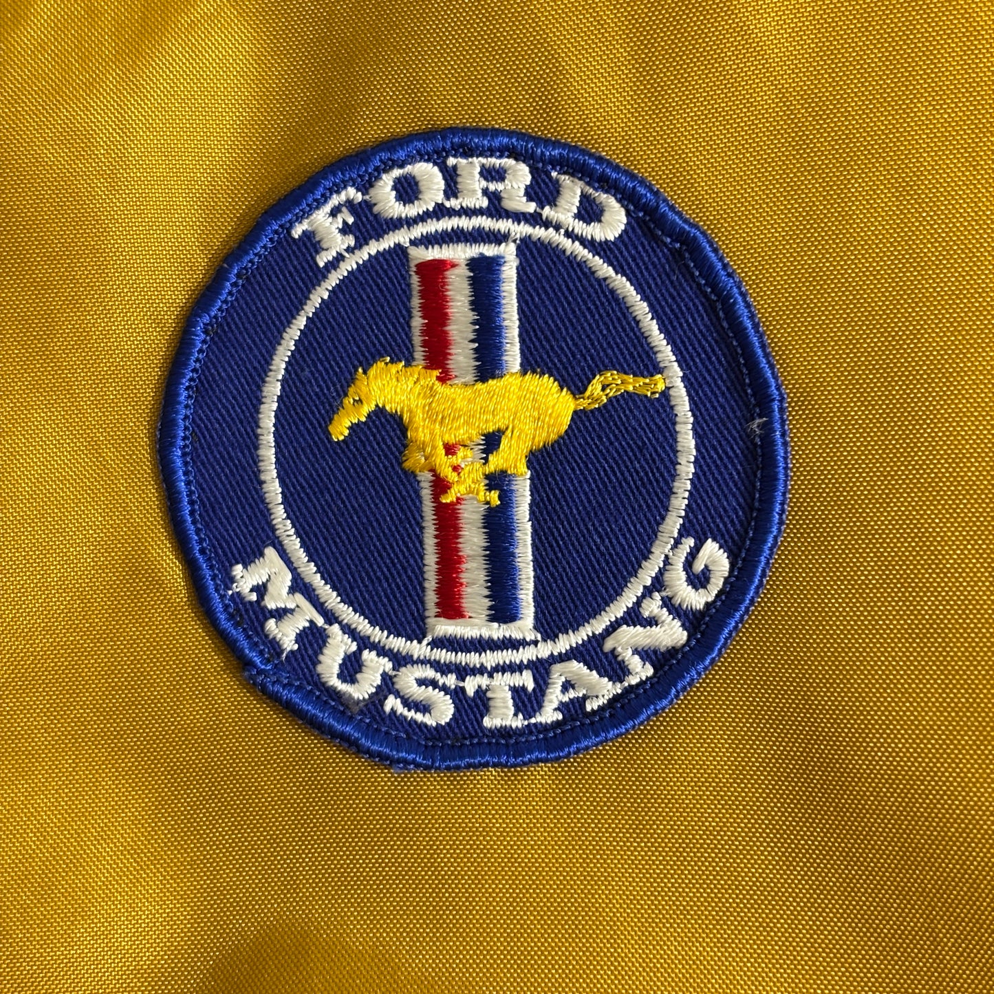 Richman Brothers Ford Mustang 刺繍ワッペン ナイロンレーシングジャケット 60s〜70s TALONジップ USA製