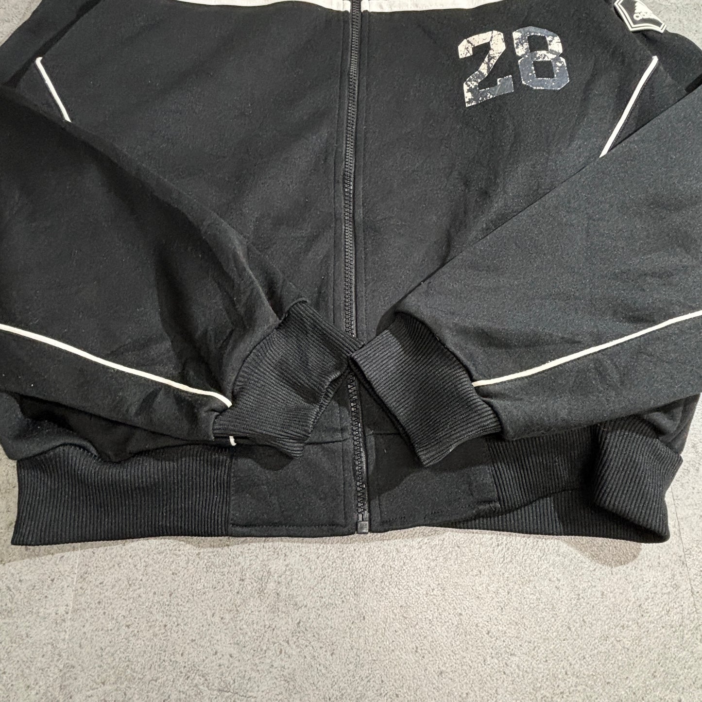 【90s adidas】トラックジャケット ブラック×ホワイト Lサイズ 3ライン スポーツジャージ アディダス オールドスクール 古着