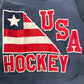 【USA製 80s～90s Champion】リバースウィーブスウェット “USA HOCKEY” 刺繍ロゴ ネイビー XL