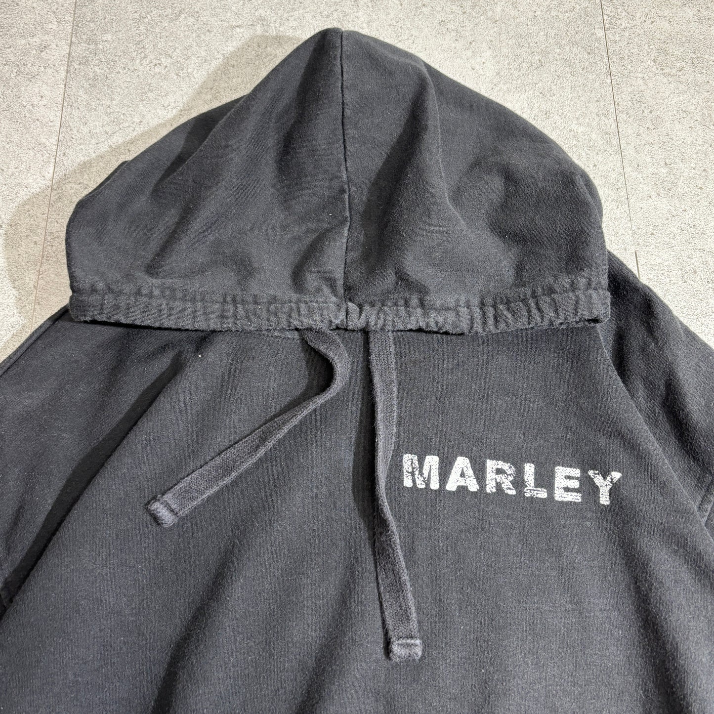 Bob Marley × ZION ROOTSWEAR バックプリント プルオーバーパーカー ブラック XL レゲエ スウェットフーディ