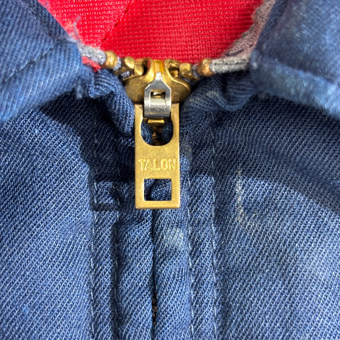 Red Kap USA製 ワークジャケット ネイビー TALONジップ Whirlpool SMITH BROS. 両面ロゴ 70s