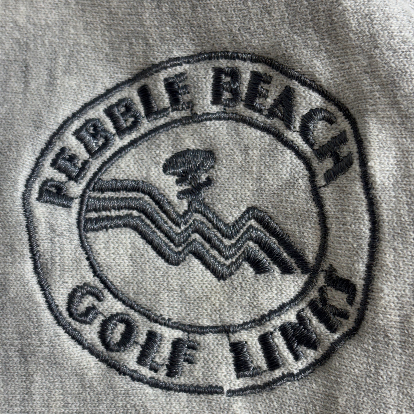 【Champion】トリコタグ USA製 Reverse Weave “PEBBLE BEACH GOLF LINKS” 刺繍スウェット グレー L チャンピオン リバースウィーブ アメリカ製 90s ゴルフ ヴィンテージ