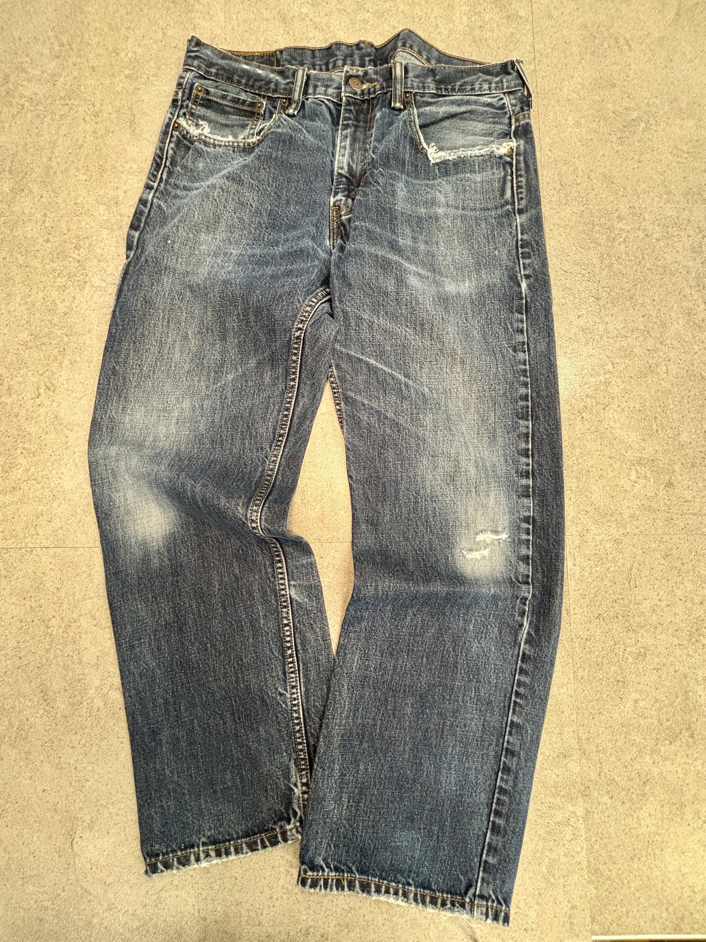 Levi’s 569 Loose Straight デニム W32 L30 レッドタブ 色落ち/ヒゲ/アタリ ジップフライ