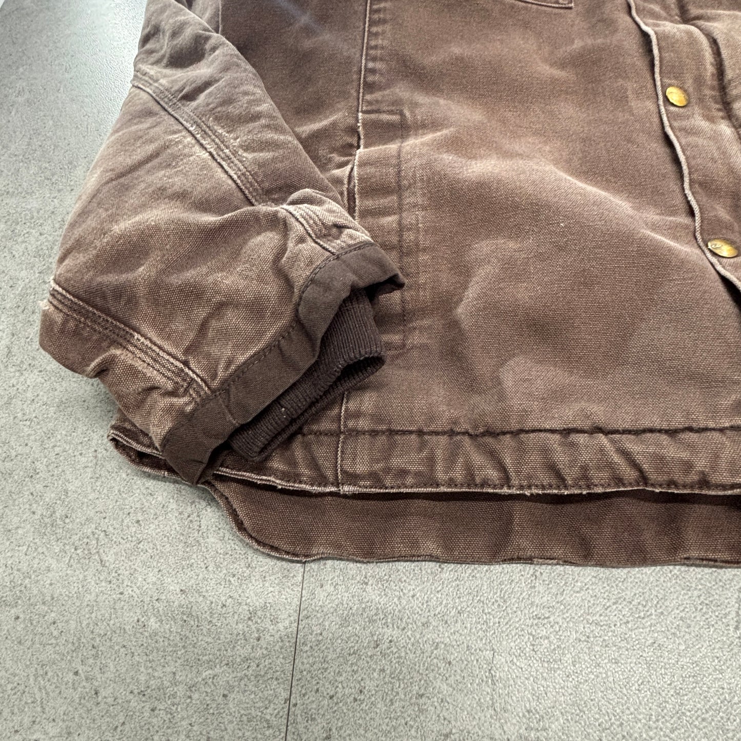 Carhartt/カーハート XL｜ダックキャンバス フーデッド ワークジャケット ブラウン｜ボア(シェルパ)ライニング｜ワーク/アメカジ