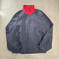NAUTICA ビッグフラッグ 背面ワッペン セーリングジャケット L ネイビー×レッド 90s～00s フィリピン製 メッシュライナー