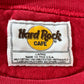 Hard Rock Cafe “HOUSTON” 90s USA製 刺繍スウェット 赤/レッド SAVE THE PLANET ラグラン風 L相当