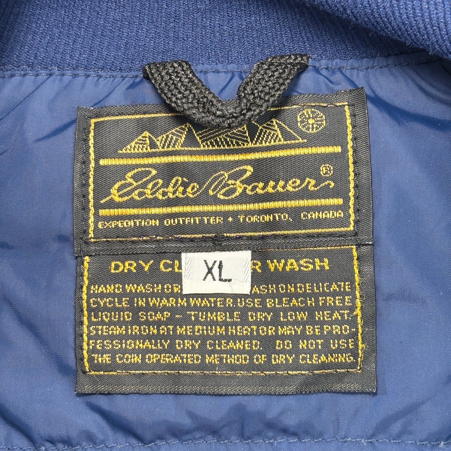 【90s】Eddie Bauer エディーバウアー ダウンジャケット ネイビー XL ビンテージ アウトドア