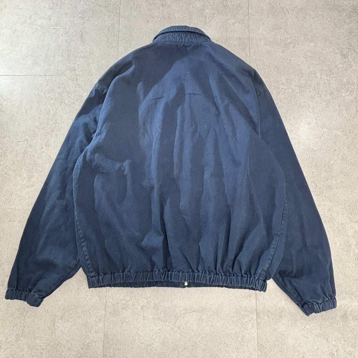 【Polo by Ralph Lauren】タイ製 スウィングトップ ハリントンジャケット ネイビー Lサイズ