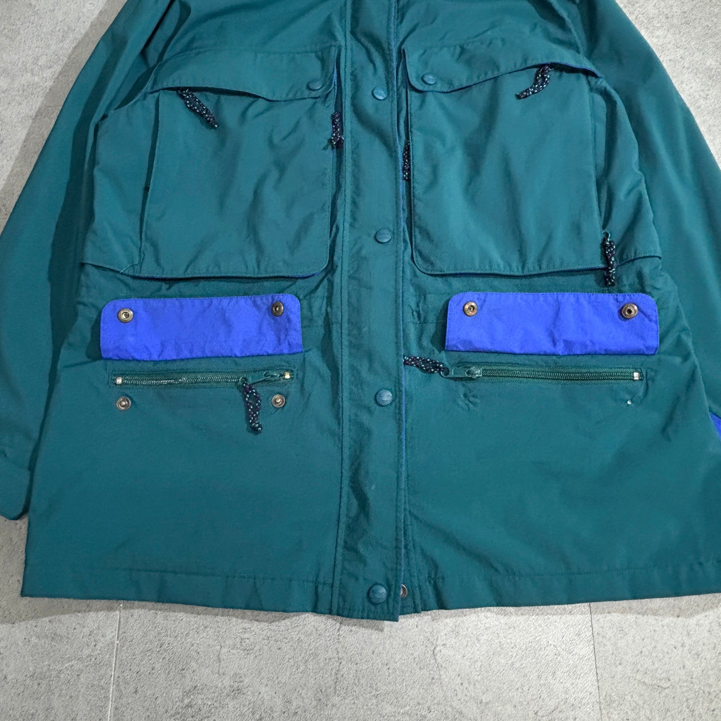 90s L.L.Bean “NORTH COL” ナイロン マウンテンパーカ ティール系 ウィメンズL（ユニセックス◎）香港製