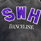 【USA製】Champion リバースウィーブ SWH DANCELINE 刺繍スウェット XL 黒×紫 90s