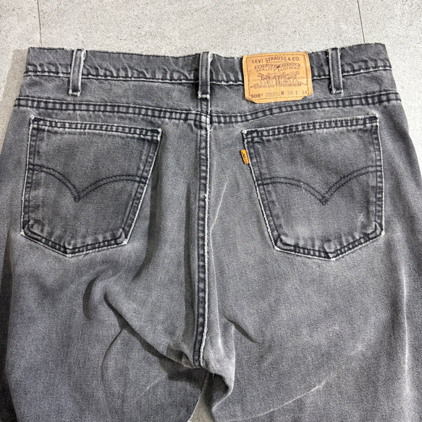 Levi’s 505 ブラックデニム W36 L34 USA製 90s リーバイス ストレート ジーンズ