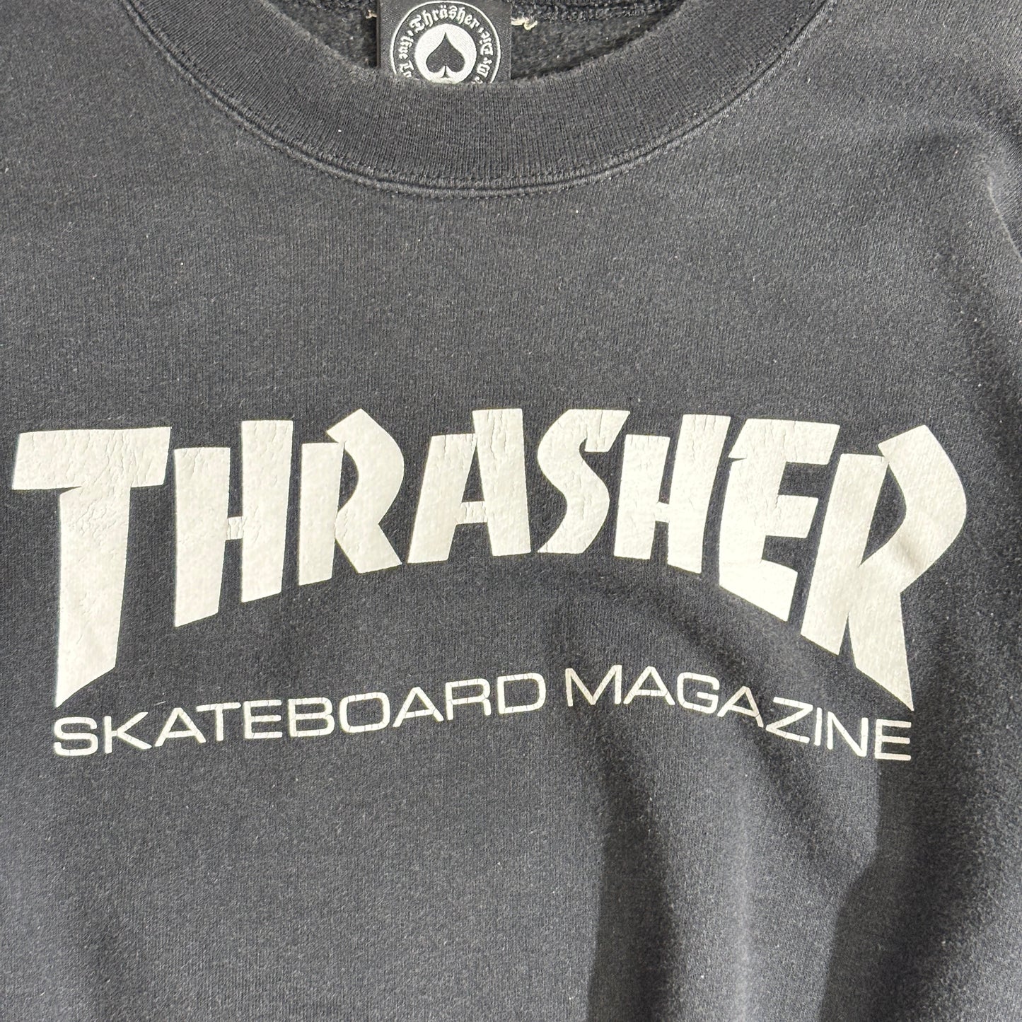 THRASHER スラッシャー ロゴプリント スウェット トレーナー ブラック XL サンフランシスコ発 スケートブランド
