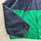 NAUTICA 90s ツートーン パッカブルフード セーリングジャケット L 紺×グリーン コットン×マイクロポリ 台湾製 Jクラスロゴ