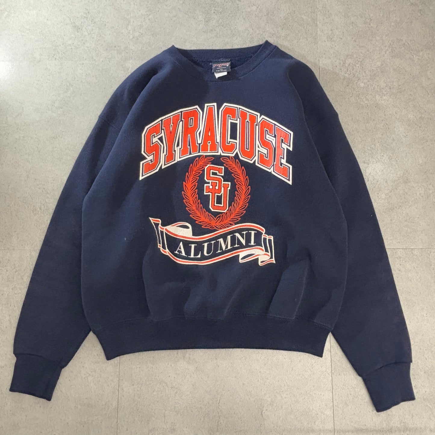 USA製 JANSPORT “SYRACUSE ALUMNI” カレッジスウェット ネイビー Lサイズ/90s ヴィンテージ クルーネック トレーナー