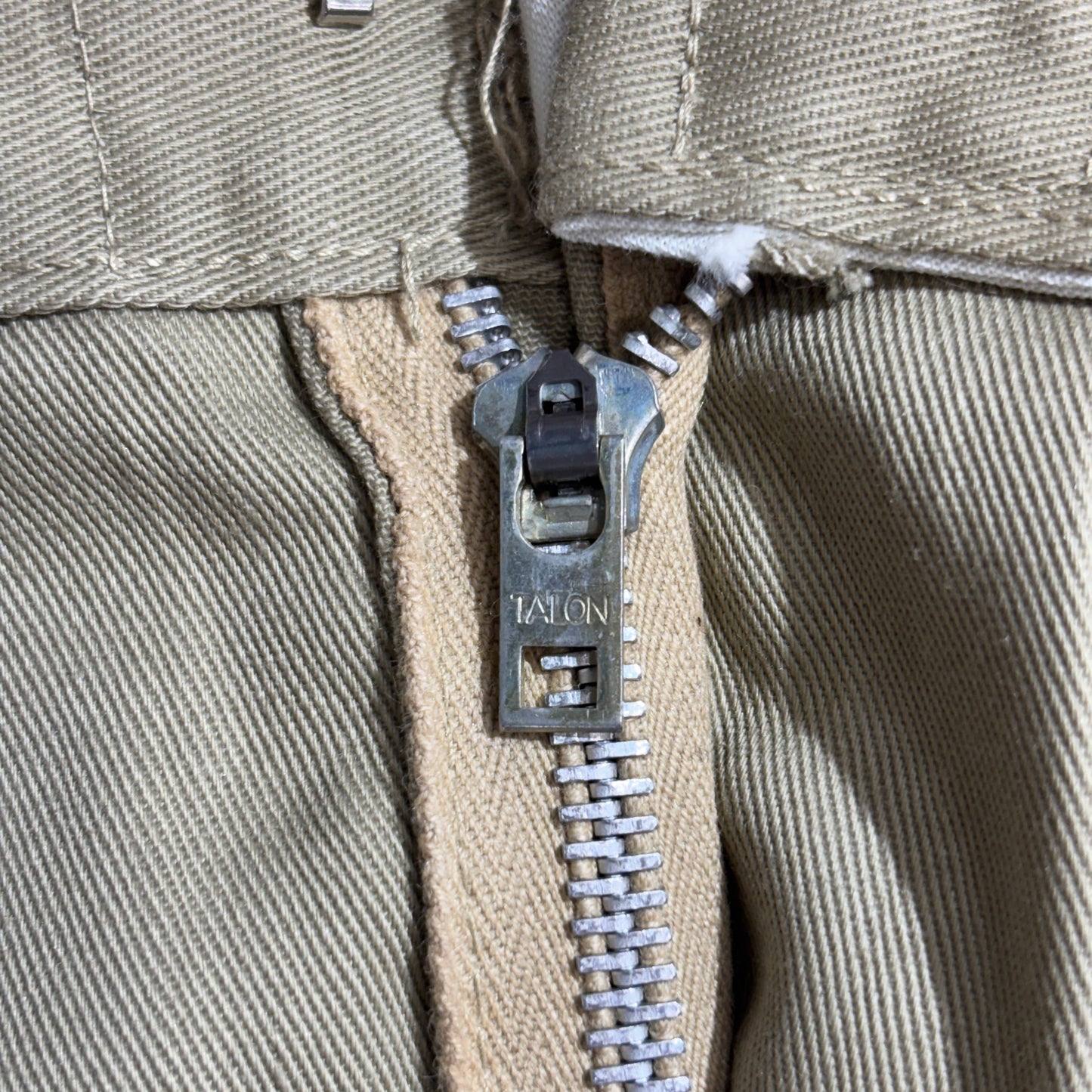 Dickies ワークパンツ TALONジップ 90s USA製 ベージュ チノパン ディッキーズ