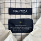 NAUTICA スウィングトップ ハリントンジャケット L アイボリー セイルロゴ チェックライニング 2000s スリランカ製 ナイロン×ポリ