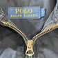 POLO RALPH LAUREN フーデッド ハリントン ジャケット L 紺 ポニー刺繍 TALONジップ コットンナイロン ベトナム製 2000s