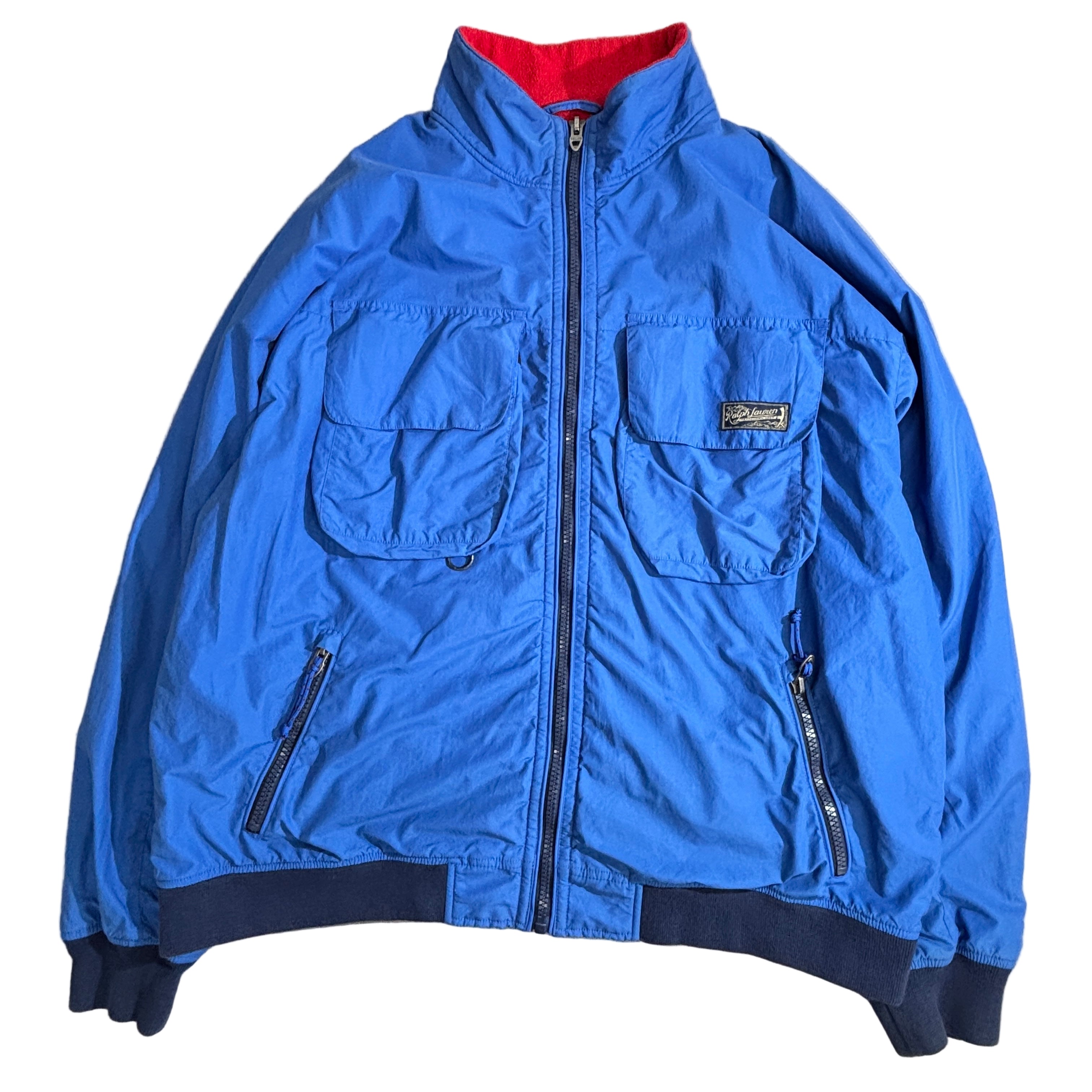 t*t様 Ralph Lauren 90s usa製 希少TALONジッパー Polo by Ralph Lauren フリースライナー ナイロンジャケット ブルー