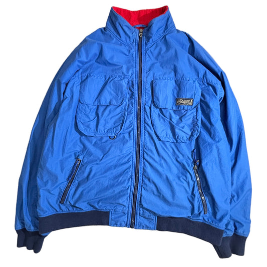 Polo by Ralph Lauren フリースライナー ナイロンジャケット ブルー×レッド TALONジップ 90s 3XLT TALL