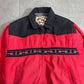 Western Frontier USA製 ネイティブ柄 テープ装飾 ジップジャケット レッド×ブラック 80s〜90s