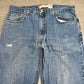 Levi’s 569® Loose Straight デニム W38 L30 ライトインディゴ レッドタブ 色落ち/裾スレ/小リペア 00s ジップフライ