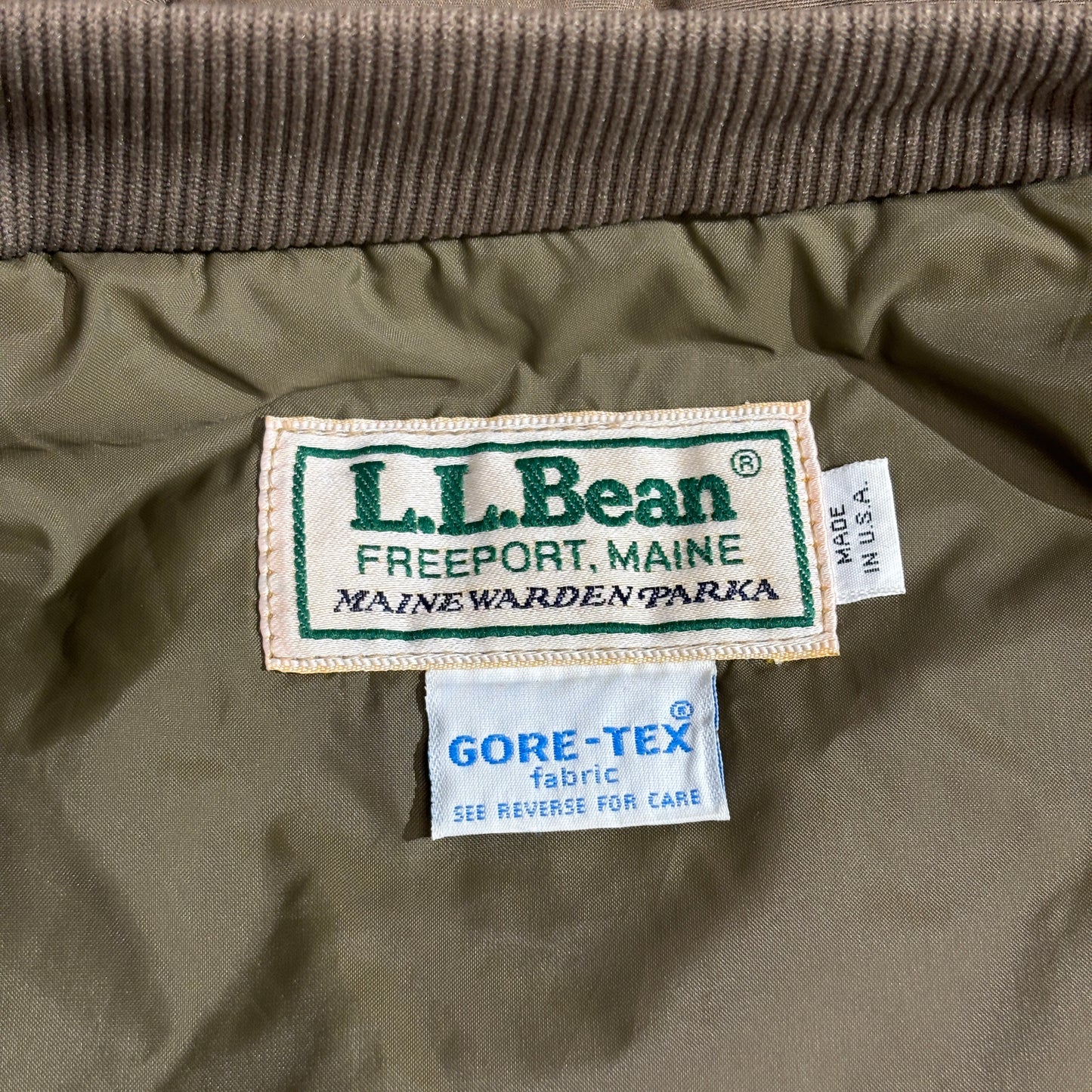 L.L.Bean “MAINE WARDEN PARKA” USA製 GORE-TEX × Thinsulate マウンテンパーカ グリーン 90s