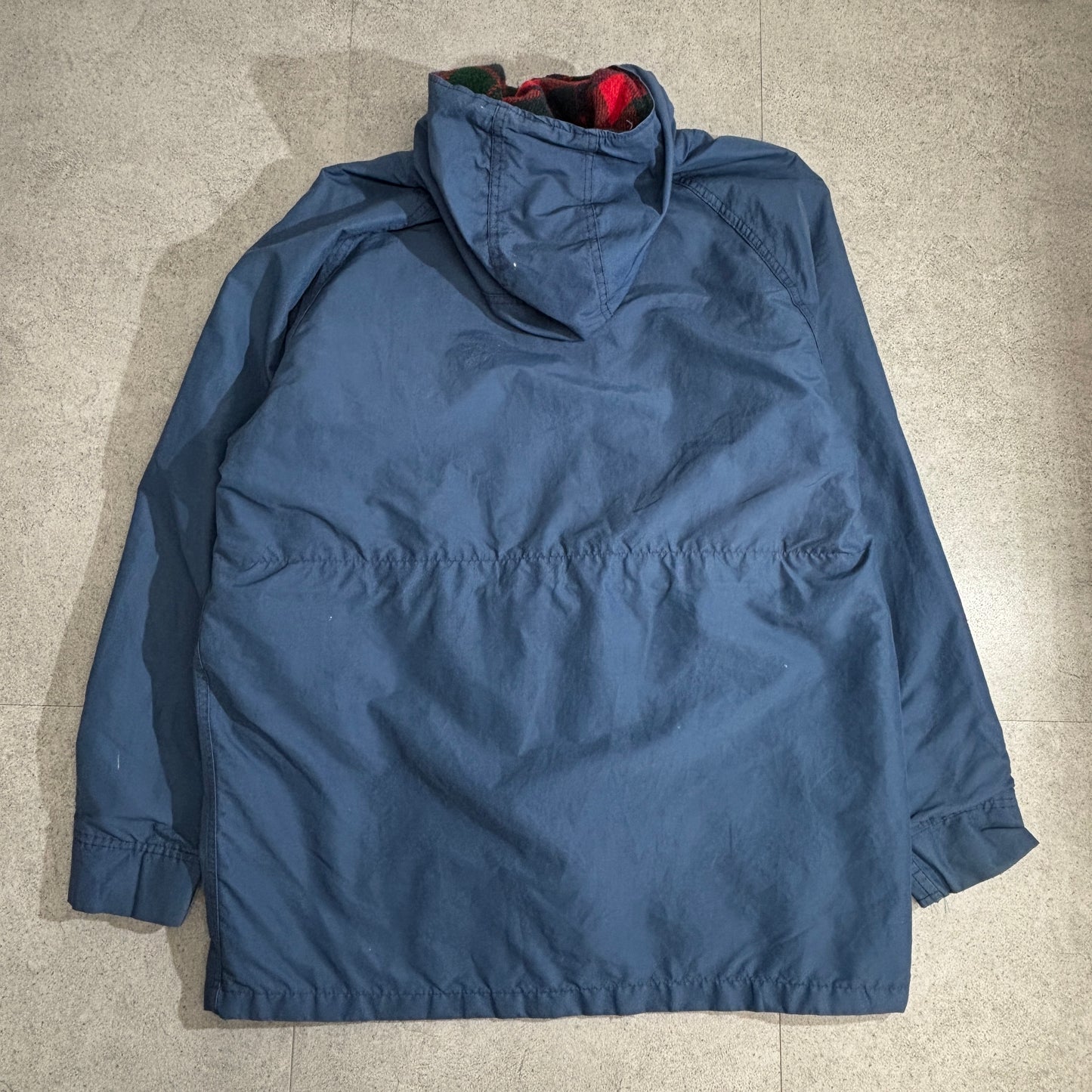 Woolrich USA製 マウンテンパーカ／ウールライニング ジャケット ネイビー×レッドチェック L｜80s〜90s 後期タグ