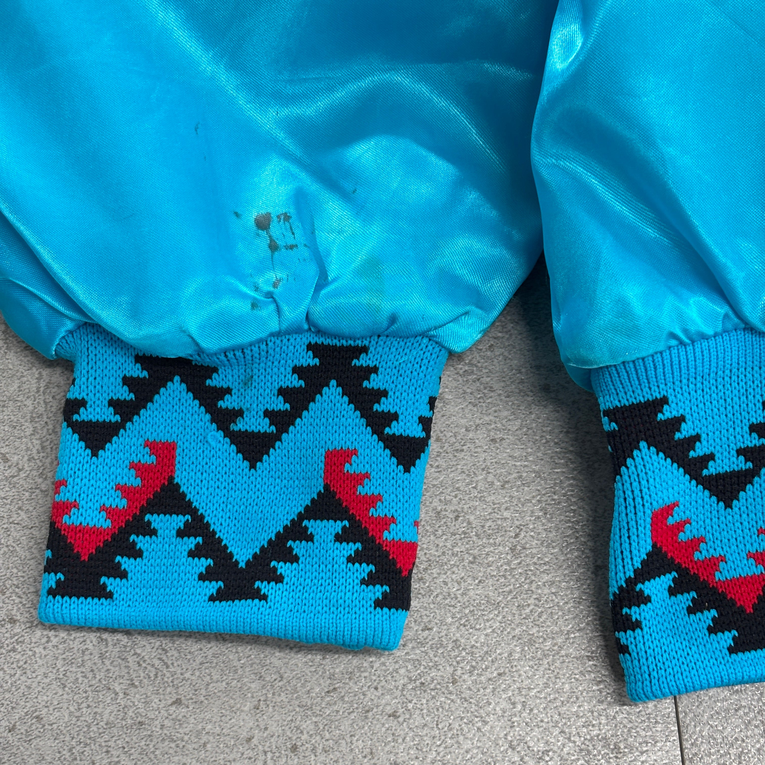 90s USA製 Westark “Blackfeet Reservation” サテンスタジャン