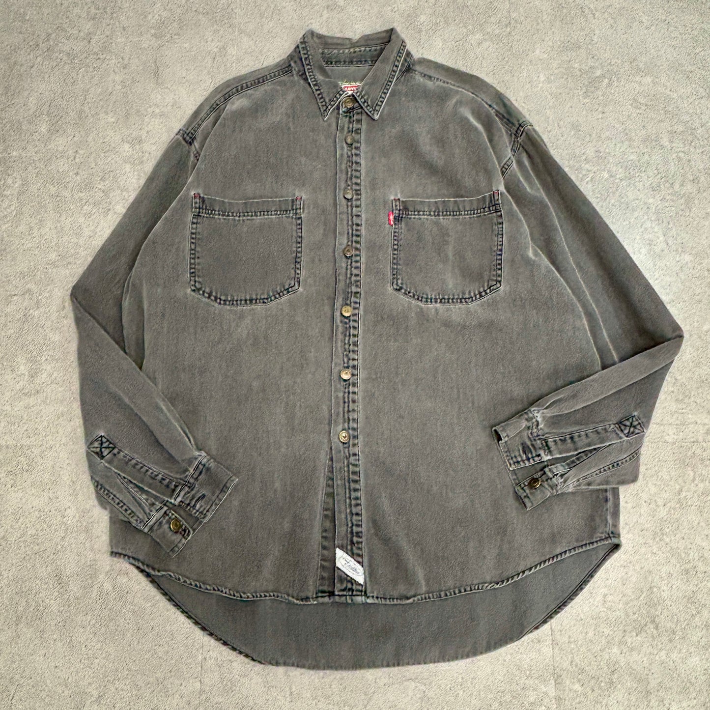 【90s〜Y2K】Levi’s リーバイス デニムシャツ ブラック系 Lサイズ ヴィンテージ オーバーサイズシャツ